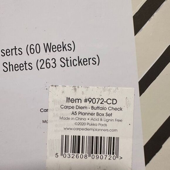 carpe diem buffalo plaid boxed planner set undated hello today NEW in box - Picture 5 of 11